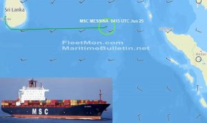 Một tàu container MSC khác bốc cháy và đã ghé vào nhiều cảng trong nước